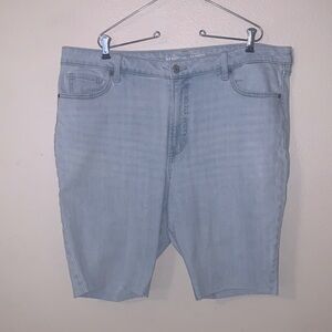 Old Navy OG Straight High Rise Secret Smooth Pockets Light Blue Cut Off Shorts